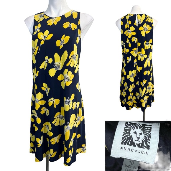 Anne‎ Klein Dark Blue and Yellow Apparel - Picture 1 of 6